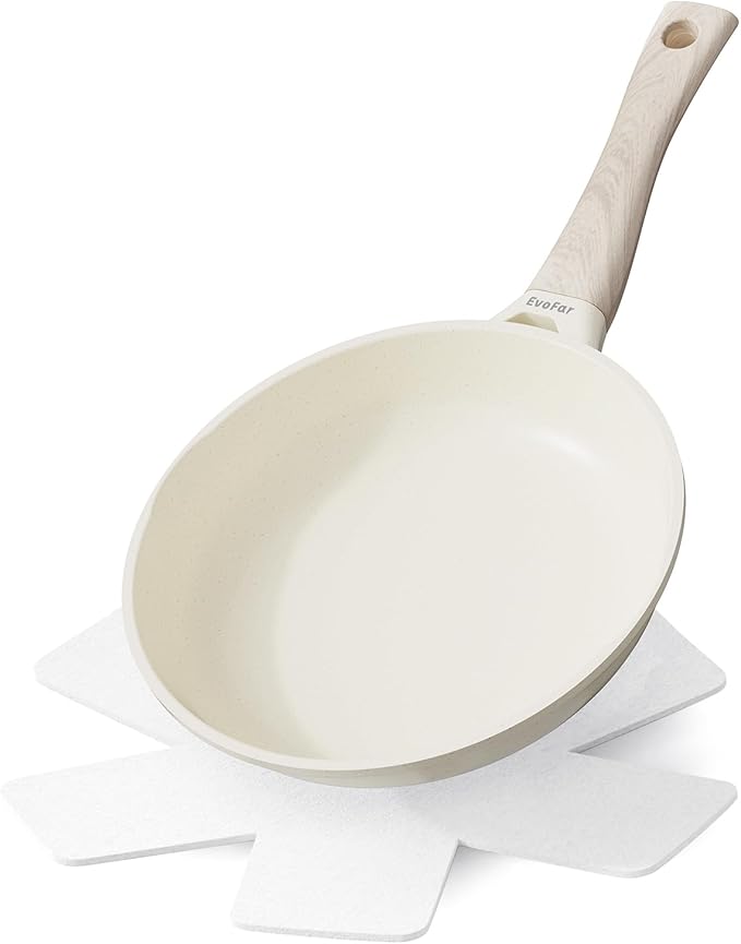 Granite Frying Pan, 8 Inch Non Stick Frying Pans, Lightweight Nonstick Pans for Omelets & Eggs, PFOA & PFAS Free Non-toxic Cookware Chef's Pan, Induction Compatible Fast & Even Heat Skillet