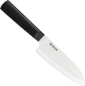 Kyocera INNOVATIONwhite 5.5" Ceramic Santoku Knife - White Z212 Blade with Non-Slip Black Handle