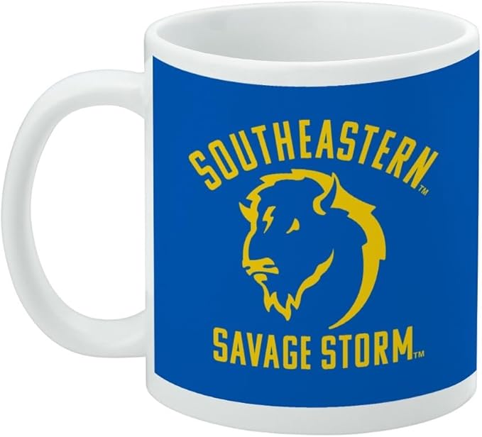 Southeastern Oklahoma State University Savage Storm Logo Ceramic Coffee Mug, Novelty Gift Mugs for Coffee, Tea and Hot Drinks, 11oz, White