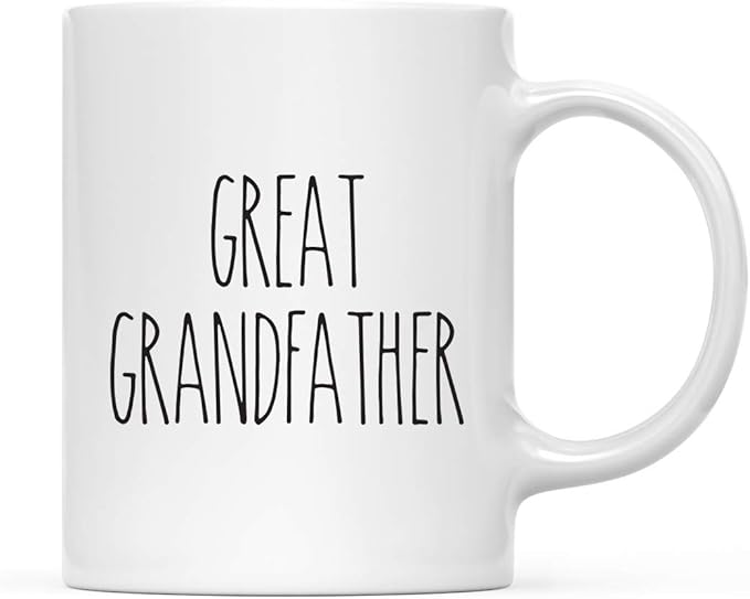 Andaz Press Simple Rustic Farmhouse Kitchen Decor 11oz. Ceramic Coffee Tea Mug Gift, Great Grandfather, 1-Pack
