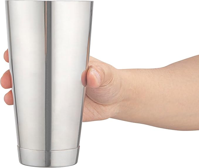 Restaurantware Bar Lux 24 Ounce Boston Shaker 1 Metal Cocktail Shaker - Weighted Bottom No Leak Stainless Steel Martini Drink Mixer Essential Bar Tool For Home Use Or Bartenders