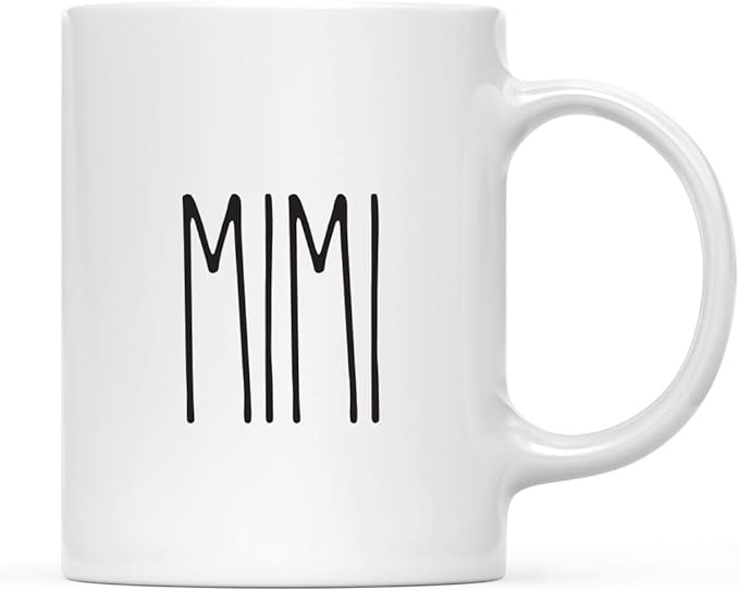 Andaz Press Simple Rustic Farmhouse Kitchen Decor 11oz. Ceramic Coffee Tea Mug Gift, Mimi, 1-Pack, Birthday Christmas Gift Ideas for Family, Friends