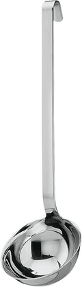 Rosle 10010 Stainless Steel Hooked Handle Ladle with Pouring Rim Serving Spoon 8 Ounce