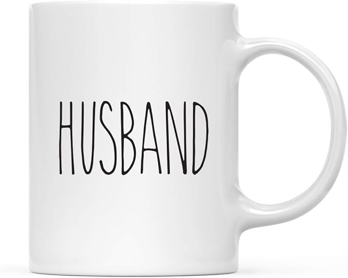 Andaz Press Simple Rustic Farmhouse Kitchen Decor 11oz. Ceramic Coffee Tea Mug Gift, Husband, 1-Pack, Birthday Christmas Gift Ideas for Family, Friends