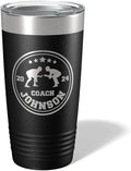 Wrestling Coach gifts, Tumbler, Coach tumbler, Wrestling gifts, Coach Beer glass, Coach gift, Wrestling Coach, Coach gifts, Wrestling Coach (Wrestling Circle, Black, 20oz Tumbler)