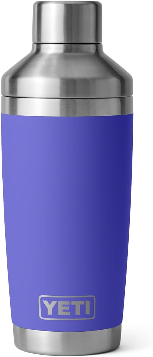 YETI Rambler 20 oz Cocktail Shaker, Stainless Steel, Vacuum Insulated, Ultramarine Violet