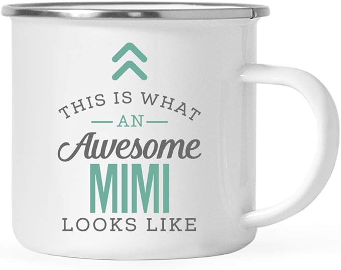 Andaz Press 11oz. Stainless Steel Campfire Coffee Mug Gift, This is What an Awesome Mimi Looks Like, 1-Pack, Birthday Gift Ideas Coworker Him Her, Includes Gift Box