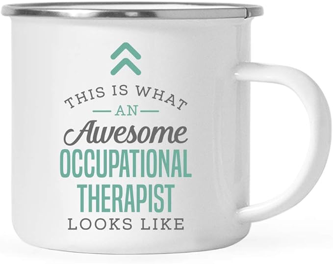Andaz Press 11oz. Stainless Steel Campfire Coffee Mug Gift, This is What an Awesome Occupational Therapist Looks Like, 1-Pack, Birthday Gift Ideas Coworker Him Her, Includes Gift Box