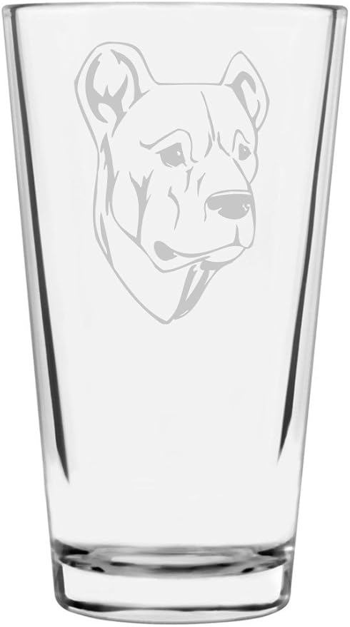 Cimarron Uruguayo Custom Personalized Dog Themed Etched All Purpose 16oz Pint Glass