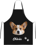 Custom Face Apron for Men Women, Personalized Photo Apron with Pockets, Customized Kitchen Aprons