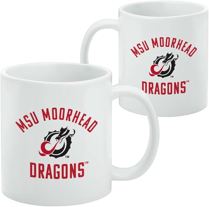 Minnesota State University Moorhead Dragons Ceramic Coffee Mug, Novelty Gift Mugs for Coffee, Tea and Hot Drinks, 11oz, White