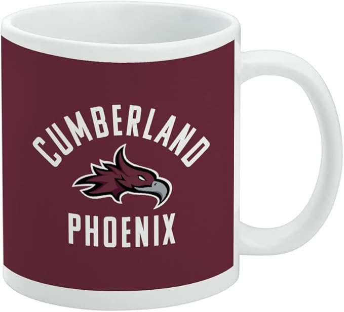 Cumberland University Phoenix Logo Ceramic Coffee Mug, Novelty Gift Mugs for Coffee, Tea and Hot Drinks, 11oz, White