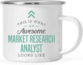 Andaz Press 11oz. Stainless Steel Campfire Coffee Mug, This Is What an Awesome Market Research Analyst Looks Like, 1-Pack, Birthday Gift Ideas for Coworker, Includes Gift Box