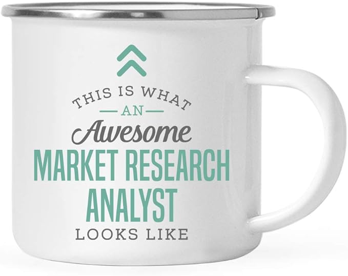 Andaz Press 11oz. Stainless Steel Campfire Coffee Mug, This Is What an Awesome Market Research Analyst Looks Like, 1-Pack, Birthday Gift Ideas for Coworker, Includes Gift Box