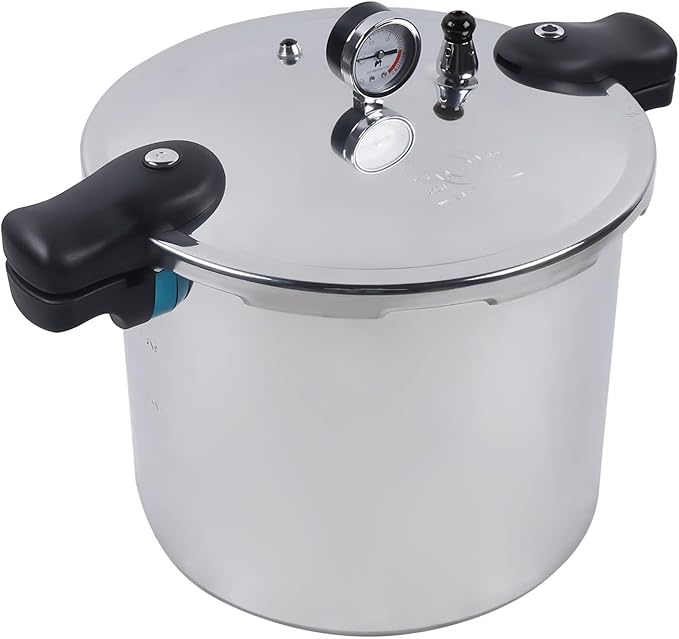 22L/23Qt Aluminium Alloy Pressure Pot, Thickened Pressure Cooker Family Pressure Cookers Super Safety Lock Devices for Everyday1-30 People Use