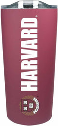 Campus Colors NCAA Stainless Steel Tumbler perfect for Gameday - 18 oz - Double Walled - Keeps Drinks Perfectly Insulated (Harvard Crimson - Crimson)