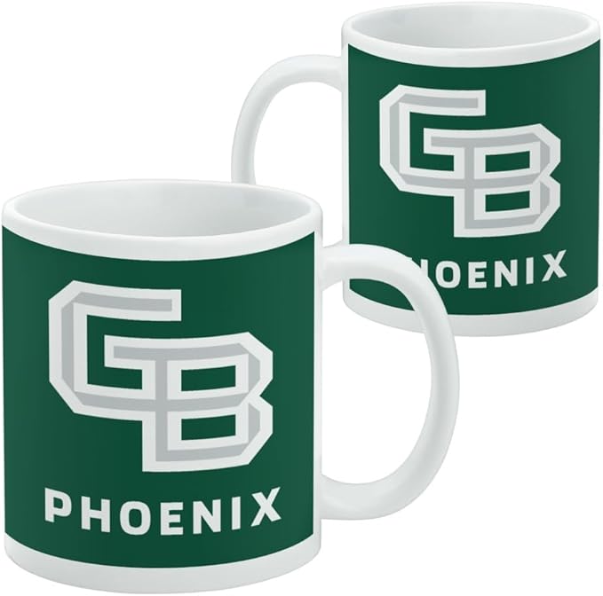 University of Wisconsin - Green Bay Phoenix Logo Ceramic Coffee Mug, Novelty Gift Mugs for Coffee, Tea and Hot Drinks, 11oz, White