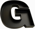 Hard Plastic Reusable Fillable Letters Numbers Serving Trays for Party Decoration (G, Black)