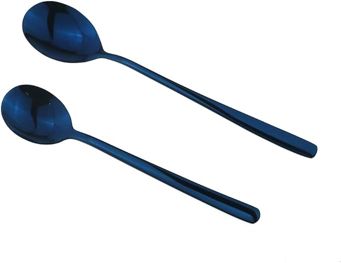 JASHII Mirror Polished Blue 30-Piece SUS304 Stainless Steel Flatware Set,Silverware Set Dinner Knife Fork Spoon Dessert Fork Salad Spoon Service for 6