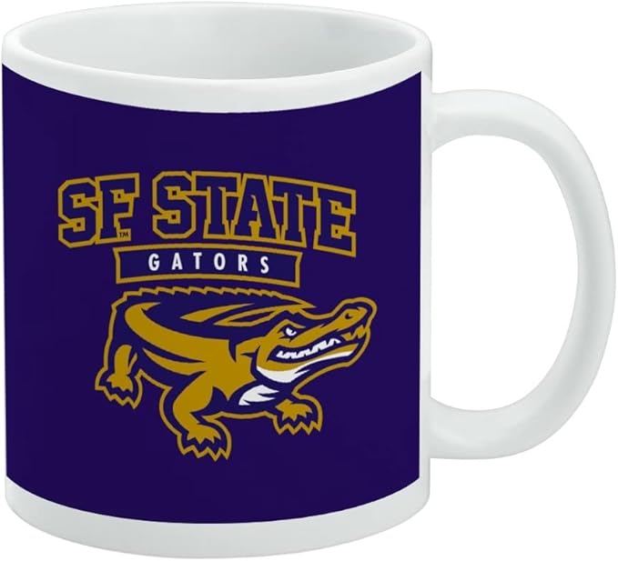 San Francisco State Gators Logo Ceramic Coffee Mug, Novelty Gift Mugs for Coffee, Tea and Hot Drinks, 11oz, White