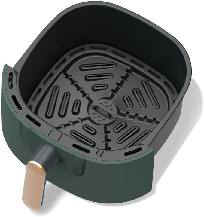 Beautiful by Drew Barrymore 6-Quart Digital Air Fryer, TurboCrisp Technology, Touch-Activated Display, 1750W, 90–400°F, Dishwasher-Safe Basket (THYME GREEN)