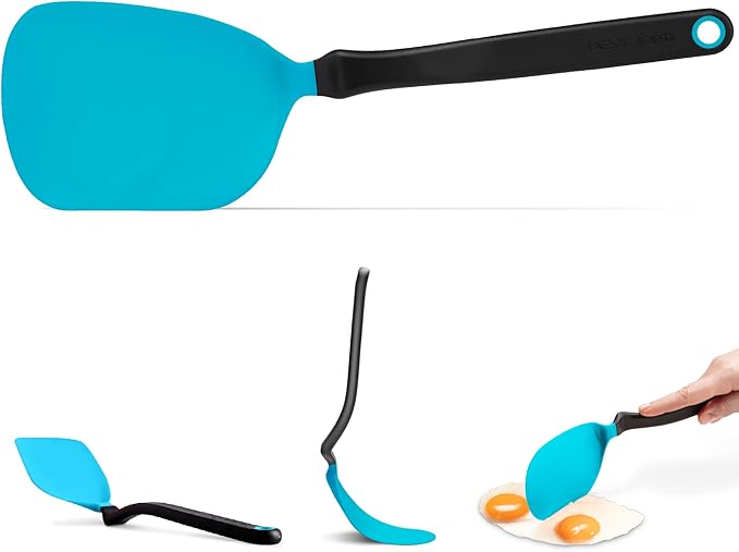 Dreamfarm Chopula Non-Stick-Safe Super-Flexible Sit-Up Spatula with Strong Flat Edge to Separate Food - 12" Dreamfarm Blue