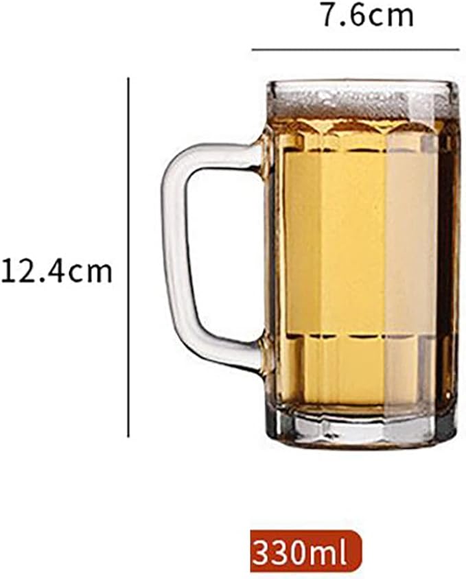 Beer Glasses Steins Pint Glass Beer Mug for Drinking Classics Beer Cup Tumblers Pub Drinkware Bar Glassware Set of 6
