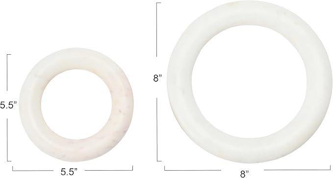 Creative Co-Op Marble Trivets for Dining Table, Set of 2