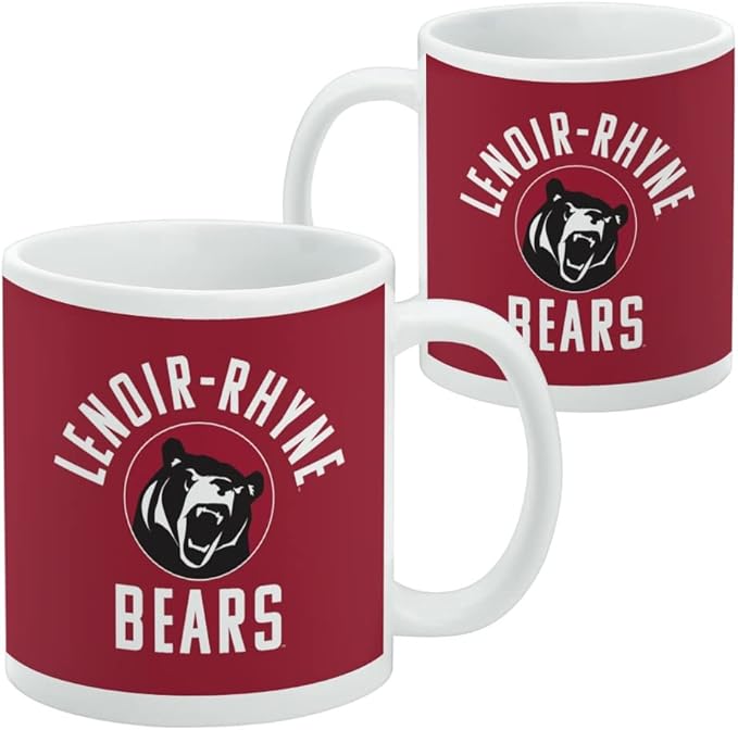Lenoir-Rhyne University Bears Logo Ceramic Coffee Mug, Novelty Gift Mugs for Coffee, Tea and Hot Drinks, 11oz, White