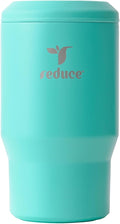 Reduce 4-in-1 Drink Cooler - Versatile Can & Bottle Holder with Vacuum Insulation - Keeps Drinks Cold Up to 4 Hours - Includes Bottle Opener - Fits Cupholders & Dishwasher Safe - 14oz - Ocean Breeze