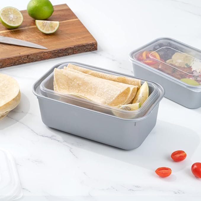 TRAYS ONLY: Futura 15.2 Ounce Trays For Containers, 100 Microwavable Trays For 24, 34, And 44 Ounce Containers - Containers Sold Separately, 1 Compartment, Clear Plastic Food Trays - Restaurantware