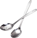 IMEEA Cooking Spoon Stainless Steel Large Serving Spoon Slotted Spoons for Cooking 12.8-Inch, Set of 2