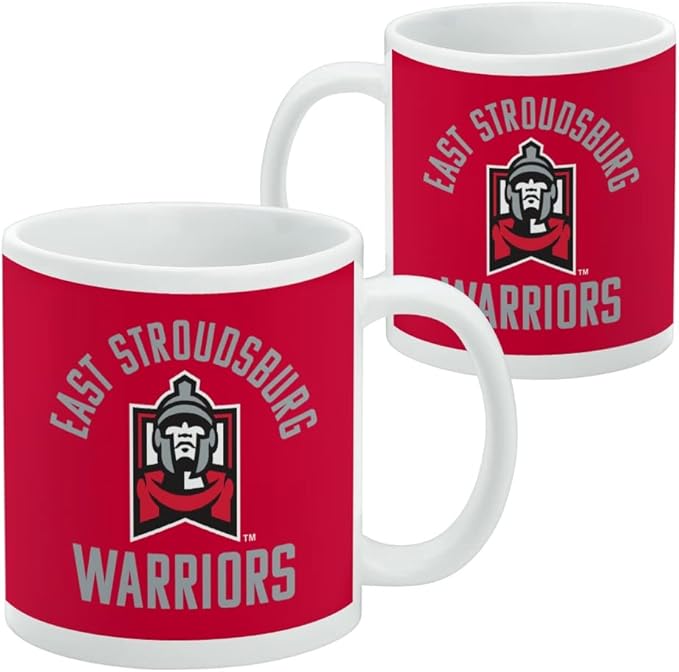 East Stroudsburg University of Pennsylvania Warriors Logo Ceramic Coffee Mug, Novelty Gift Mugs for Coffee, Tea and Hot Drinks, 11oz, White