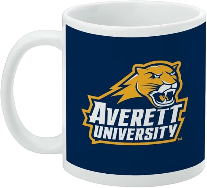 Averett University Cougars Logo Ceramic Coffee Mug, Novelty Gift Mugs for Coffee, Tea and Hot Drinks, 11oz, White