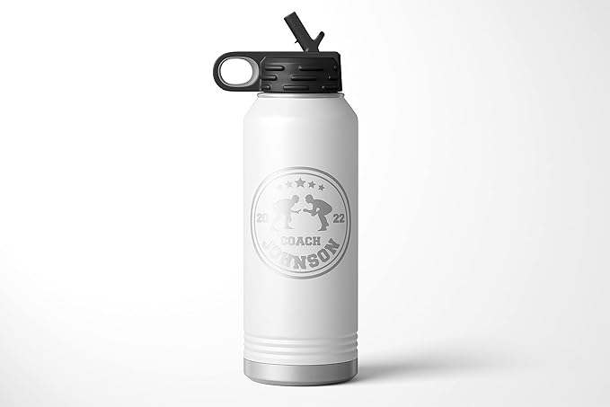 Wrestling Coach gifts, Tumbler, Coach tumbler, Wrestling gifts, Coach Beer glass, Coach gift, Coach gifts, Wrestling Coach (Wrestling Circle, White, 32oz Water Bottle)