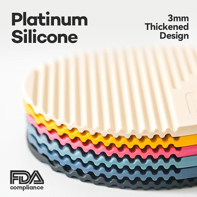 Silicone Trivets for Hot Dishes Heat Resistant Trivets for Hot Pots & Pans Multipurpose & Versatile Hot Pads for Kitchen & Countertop Table Coasters Set of 2