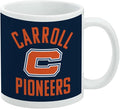 Carroll University Pioneers Logo Ceramic Coffee Mug, Novelty Gift Mugs for Coffee, Tea and Hot Drinks, 11oz, White
