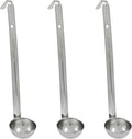 Piutouyar 3 Pcs 1 oz Soup Ladle Set, Stainless Steel Ladle with Long Hooked Handles Kitchen Cooking Serving Ladle Accessories for Cooking Soup Sauce Stews