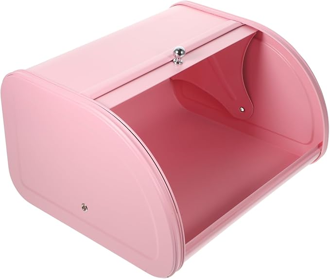 Amosfun Modern Metal Bread Box for Kitchen Countertop Stainless Steel Bread Boxes for Kitchen Counter Breadbox for Countertop read Holder for Counter Bin Roll Top Bread Box