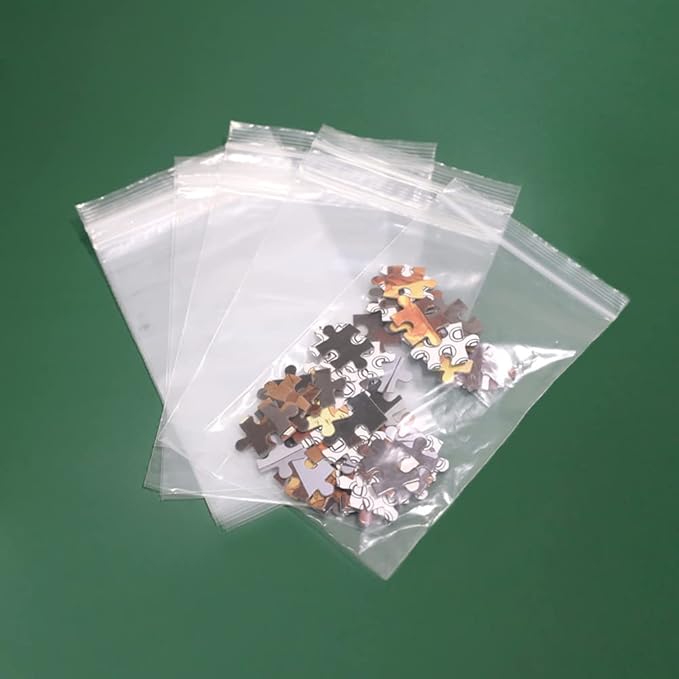 iMailer - 200 Count - 5" x 7" Small Zip Bags - Clear Reclosable Zip Plastic Poly Bags 2 Mil with Lock Seal Zipper for A2 A4 A6 Cards & Envelopes, Bakery, Cookies, Treats