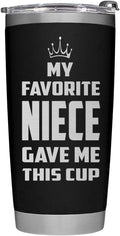 Christmas Gifts for Uncle, Aunt from Niece - Uncle Tumbler - Gifts for Fathers Day, Christmas, Birthday - Funy Insulated Stainless Steel Tumbler 20oz, Black