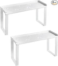 Spice Rack,Spice Rack,Metal Kitchen Storage Shelves Countertop Organizers, Shelf Risers, Stackable(white)