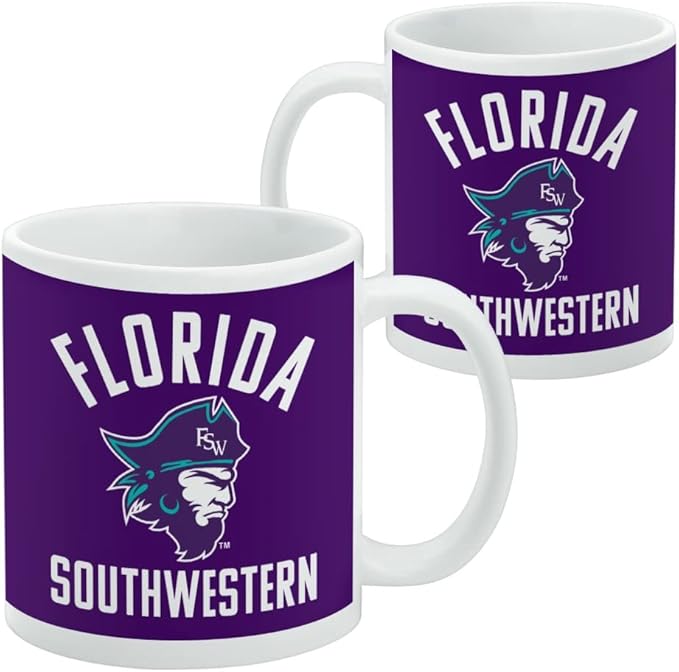 Florida Southwestern State College Buccaneers Logo Ceramic Coffee Mug, Novelty Gift Mugs for Coffee, Tea and Hot Drinks, 11oz, White