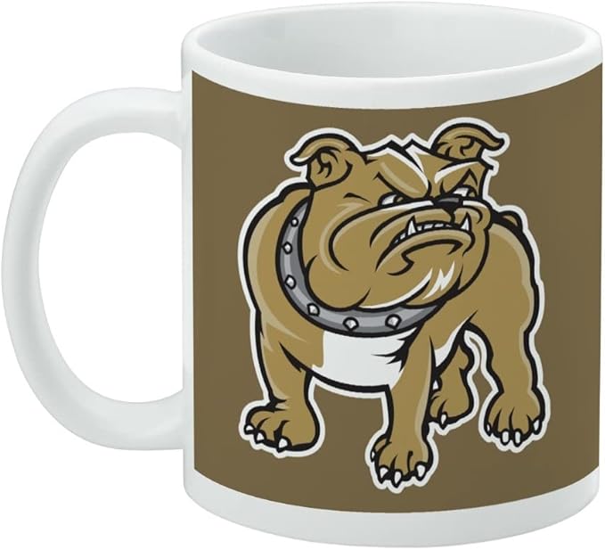 Bryant University Bulldogs Logo Ceramic Coffee Mug, Novelty Gift Mugs for Coffee, Tea and Hot Drinks, 11oz, White