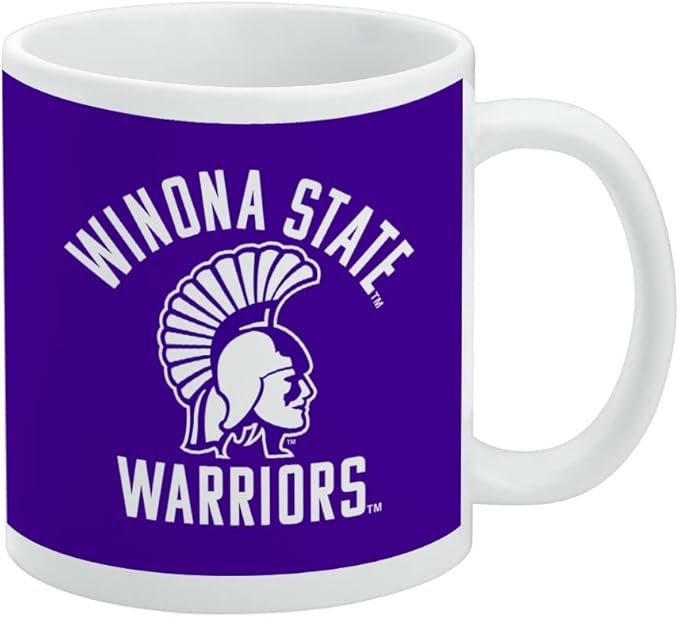 Winona State University Warriors Logo Ceramic Coffee Mug, Novelty Gift Mugs for Coffee, Tea and Hot Drinks, 11oz, White