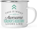 Andaz Press 11oz. Stainless Steel Campfire Coffee Mug, This Is What an Awesome Teacher's Assistant Looks Like, 1-Pack, Birthday Gift Ideas for Coworker, Includes Gift Box