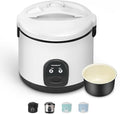 Electric Rice Cooker with One Touch for Asian Japanese Sushi Rice, 10-cup Uncooked/20-cup Cooked, Fast&Convenient Cooker with Steamer, Stainless Steel Housing and Auto Warmer, White