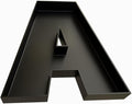 Hard Plastic Reusable Fillable Letters Numbers Serving Trays for Party Decoration (A, Black)