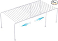 Kitchen Cabinet Organizer and Storage Shelves Expandable Freezer Shelf Organizer Rack with Scratch Resistant Feet for Counter Pantry Dish Spice Cupboards