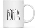Andaz Press Simple Rustic Farmhouse Kitchen Decor 11oz. Ceramic Coffee Tea Mug Gift, Poppa, 1-Pack, Birthday Christmas Gift Ideas for Family, Friends